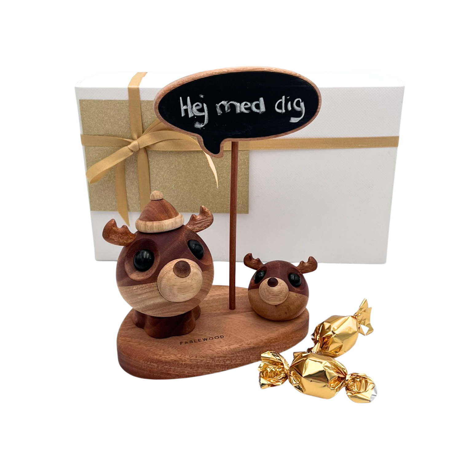 Gavebox | Fablewood rensdyr med skilt