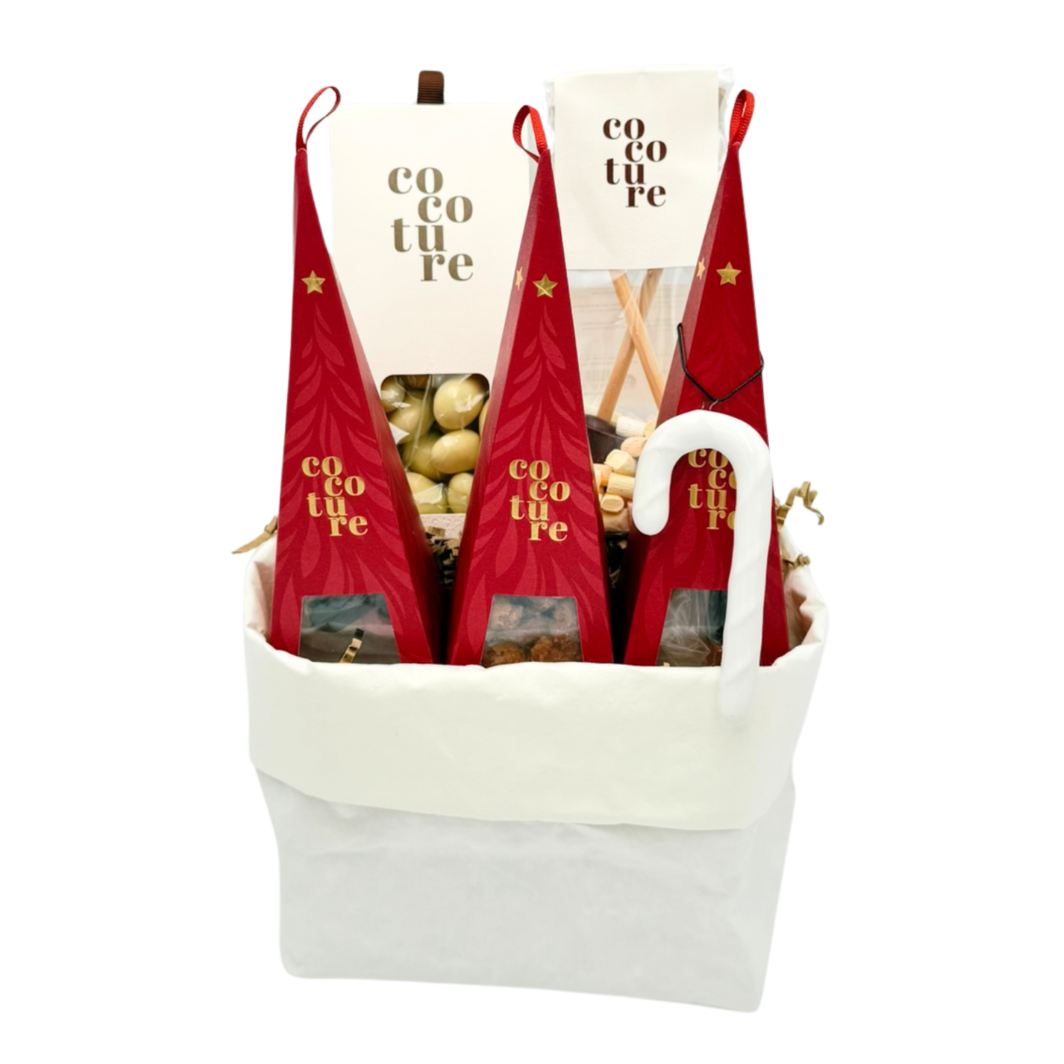Jul | Lille julepose med snacks, hvid